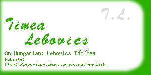 timea lebovics business card